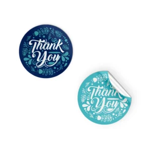 Thank You Stickers Blue Colour's