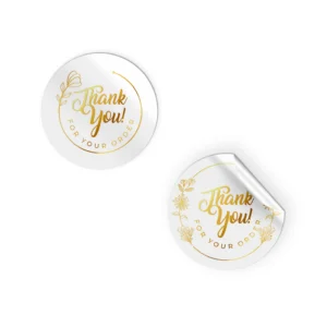 Thank You Stickers Golden Shine