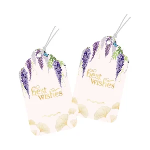 Best Wishes Tags Gold Foil Tags velvet Laminate