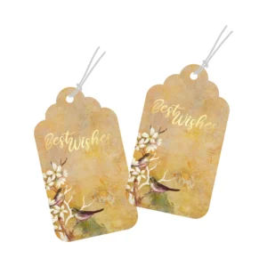 Best Wishes Tags Gold Foil Tags